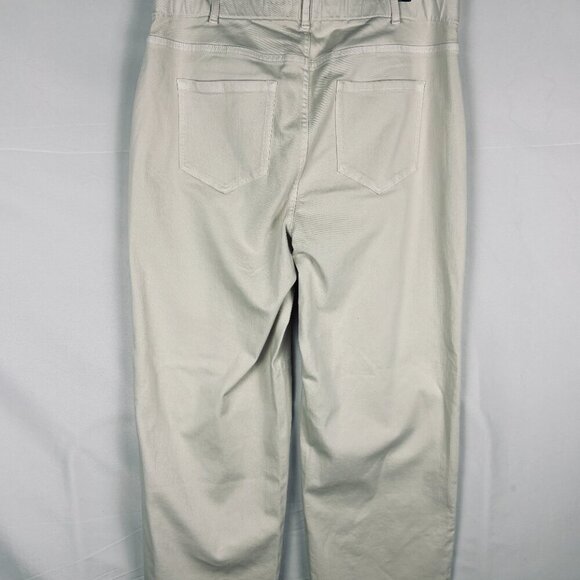 J Jill Denim Womens Bone High Rise Wide Leg Jeans Sz 16 Stretch Comfort Everyday - Picture 2 of 10